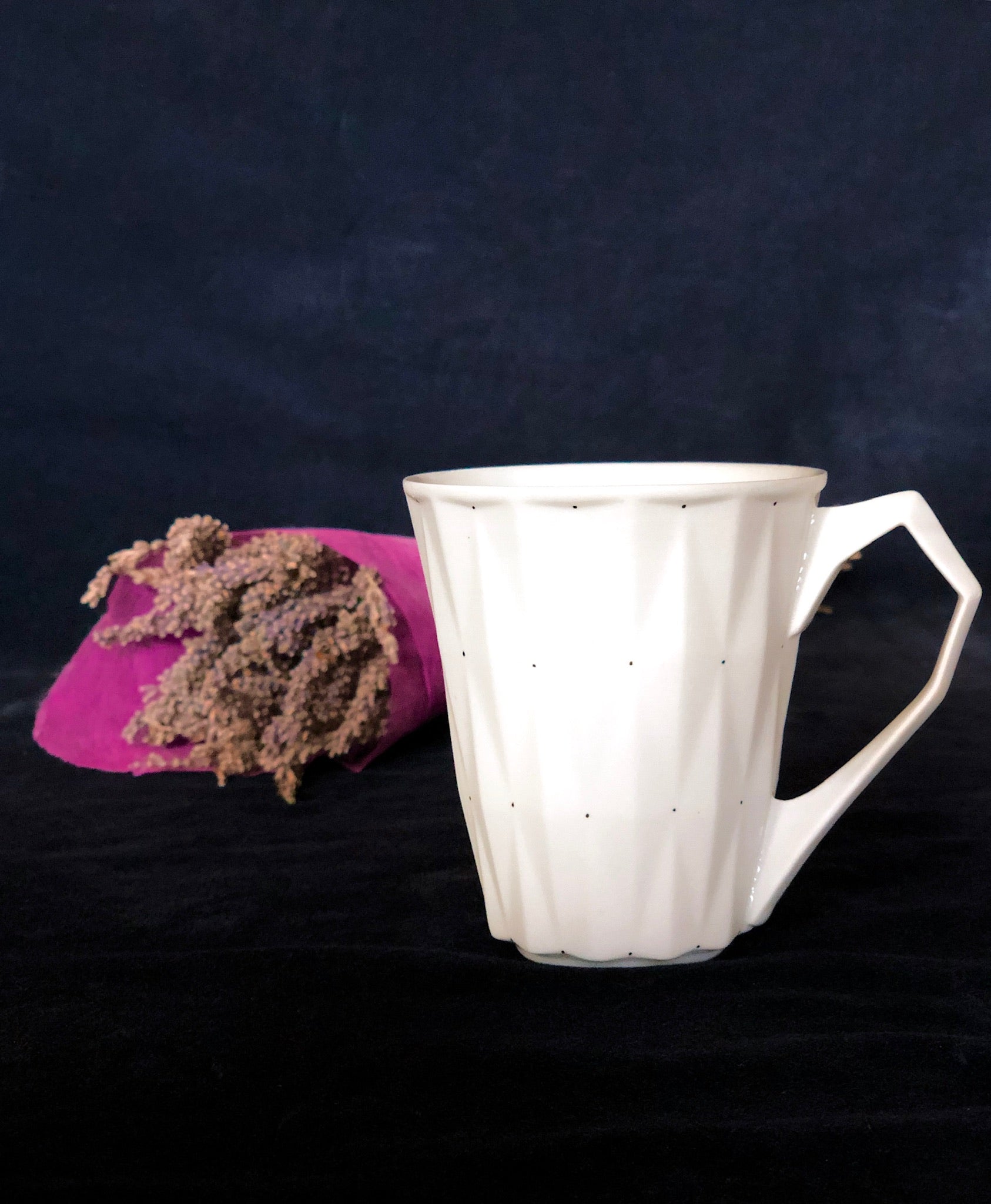 Art deco porcelain mug for coffee or tea