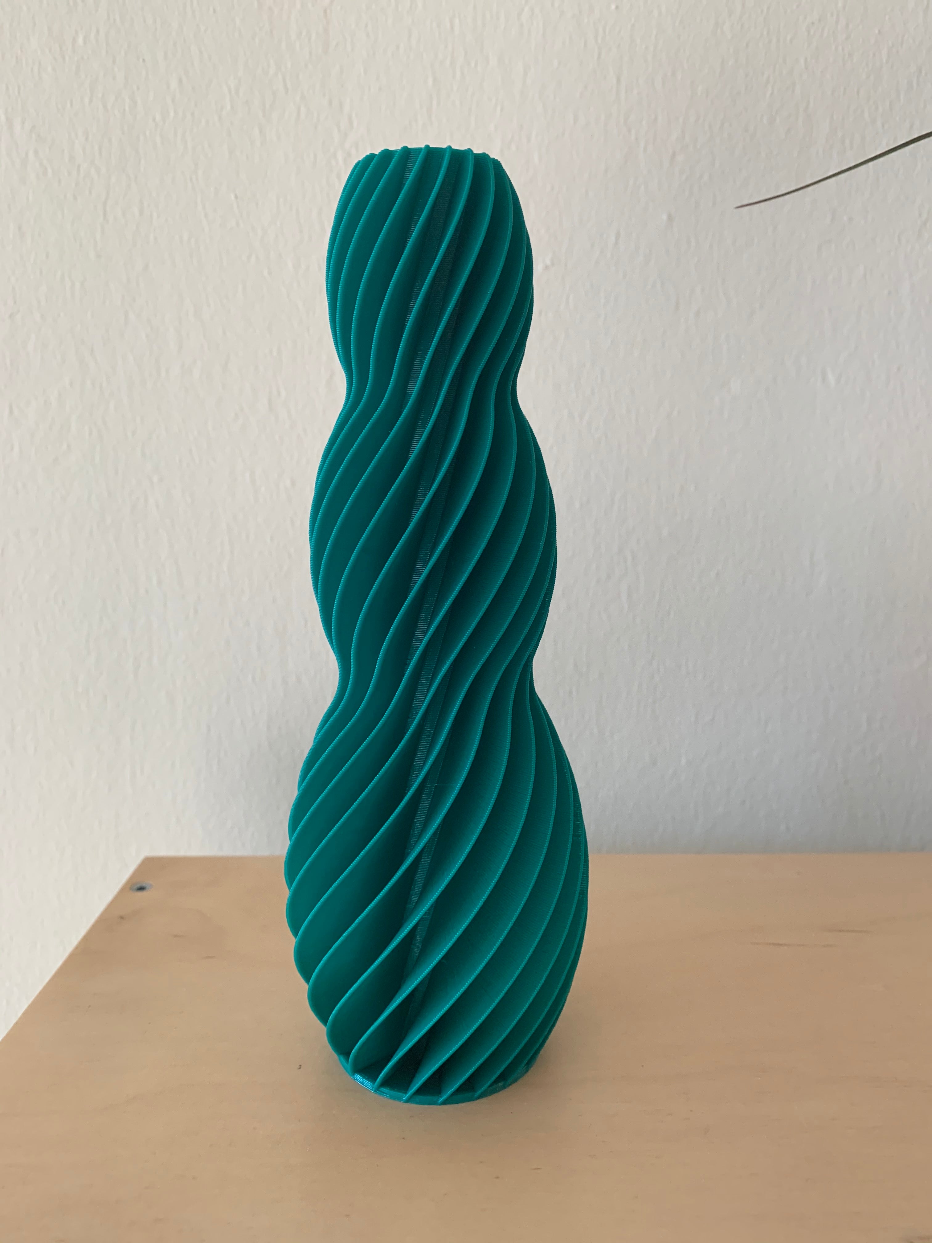 Green Spiral Vase