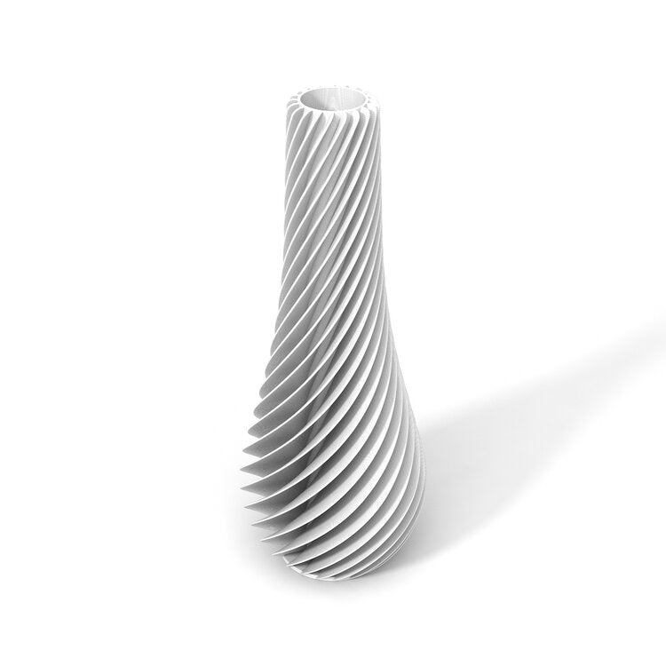 White Spiral Vase