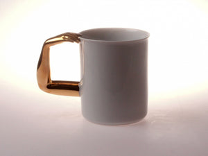Retro Style Porcelain Cup 'GOLDEN HAND II. l 12oz l